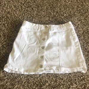 Forever 21 White Button Skirt